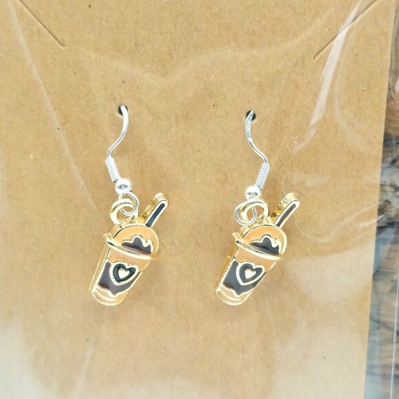 Coffee Latte Earrings - Picture 1 of 2